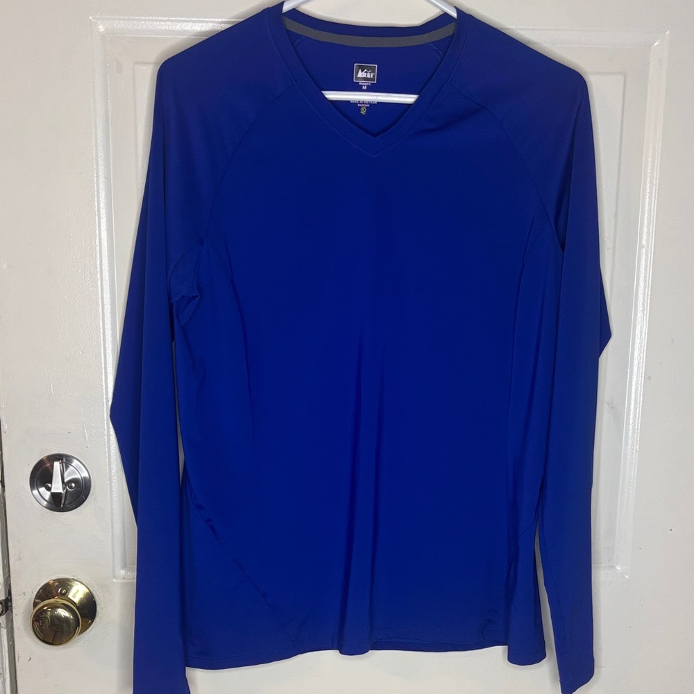 REI Women's Long-Sleeve V-Neck Top - Blue
